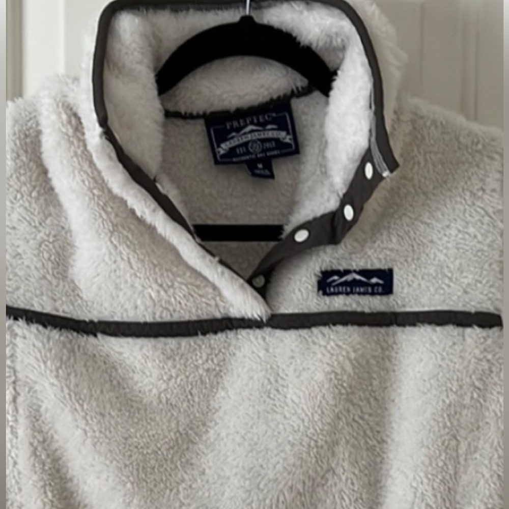 LAUREN JAMES Preptec Sherpa Pullover